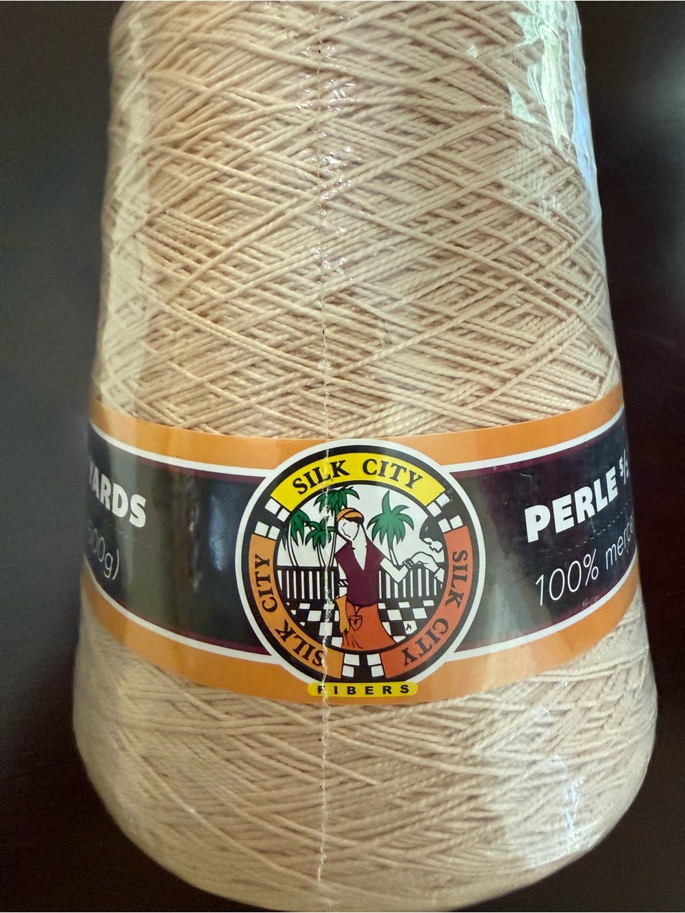 Silk City Perle Cotton Thread Cone - Beige - Soft Wheat